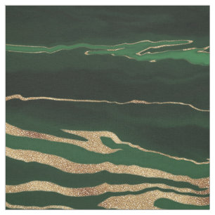 Gold Green Marble Abstract schilderen Stof