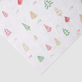 Gold Green Red-kerstbomen Tissuepapier (Detail)