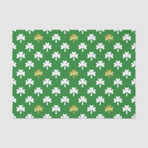 Gold & Green Shamrock Pattern St Patrick's Day Tissuepapier