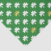 Gold & Green Shamrock Pattern St Patrick's Day Tissuepapier (Detail)