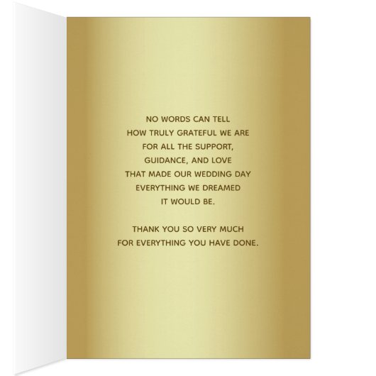 Gold Green Weddenschap Hartelijk dank (Binnen (Rechts))