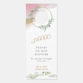 Gold Greenery bruiloft welkom niet storen (Voorkant)