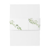 Gold Greenery: de bruiloft van de uitnodigingsbuik Uitnodigingen Wikkel (Achterkant Voorbeeld)