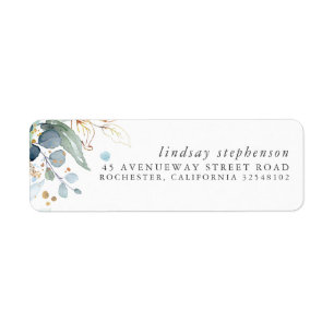 Gold Greenery Elegant modern label