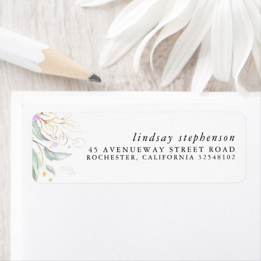 Gold Greenery Elegant modern label (Insitu)