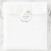 Gold Greenery Eucalyptus Square Sticker (Tas)