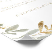 Gold Greenery Fall Wedding Oh Snap Sign Poster (Hoek)