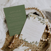 Gold Greenery Fall Wedding Welcome Letter