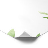 Gold Greenery Left Directional Wedding Welkom Poster (Hoek)