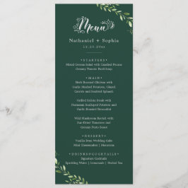 Gold Greenery Waterverf Trouwdiner Menu