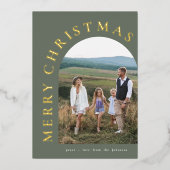 Gold Greeting Arch Foil Invitation (Recto)