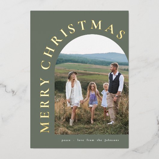 Gold Greeting Arch Foil Invitation (Recto)