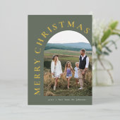 Gold Greeting Arch Foil Invitation (Debout devant)