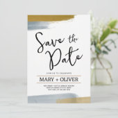 Gold Grey minimalistisch abstract modern Kaart (Staand voorkant)