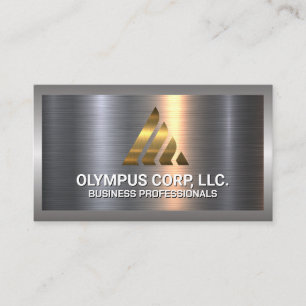 Gold Growth Corp Logo   Metalen achtergrond Visitekaartje