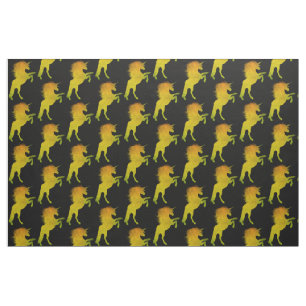 Gold Grunge Unicorn Stof