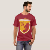 Gold GRYFFINDOR™ Crowned Crest T-shirt (Voorkant volledig)