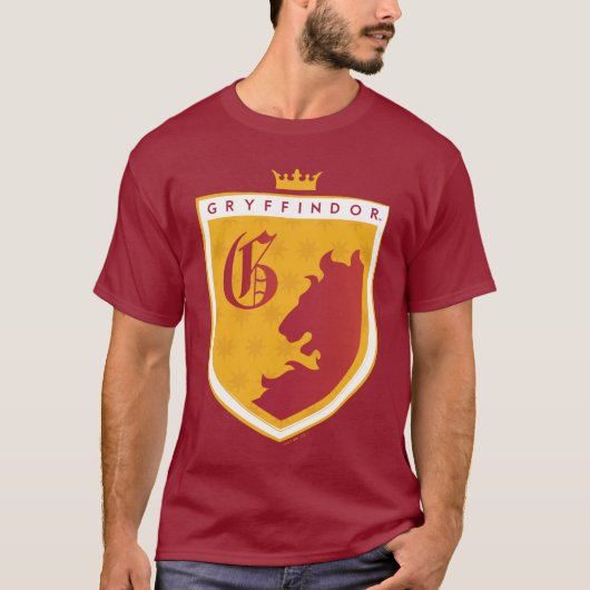 Gold GRYFFINDOR™ Crowned Crest T-shirt (Voorkant)