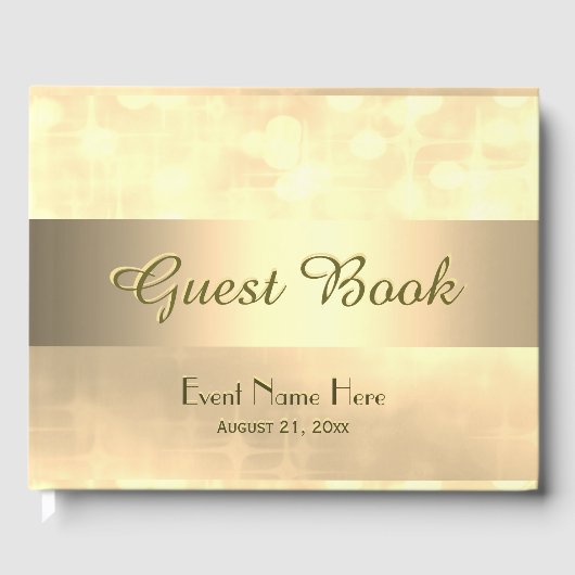 Gold Guest Book Gastenboek (Voorkant)