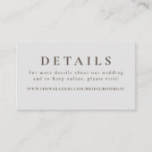 Gold Hand Drawn Wildflower WeddenDetails Informatiekaartje (Voorkant)