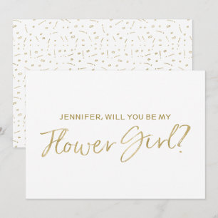 Gold Hand schreef: "Ben je mijn bloemmeisje?" Kaart