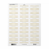 Gold Handgeschreven Script Elegant Sjabloon Modern Etiket (Full Sheet)