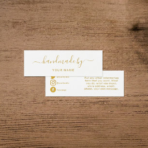 Gold Handmade by, carte d'insertion sur les réseau