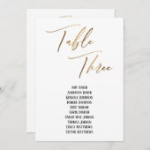 Gold-handschriftafel met drie zetelkaarten (Voorkant / Achterkant)