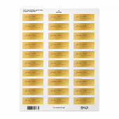 Gold Handwrite Script Simple Elegant Sjabloon Etiket (Full Sheet)