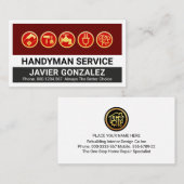 Gold Handyman Repair Tool Layers Visitekaartje (Voorkant / Achterkant)