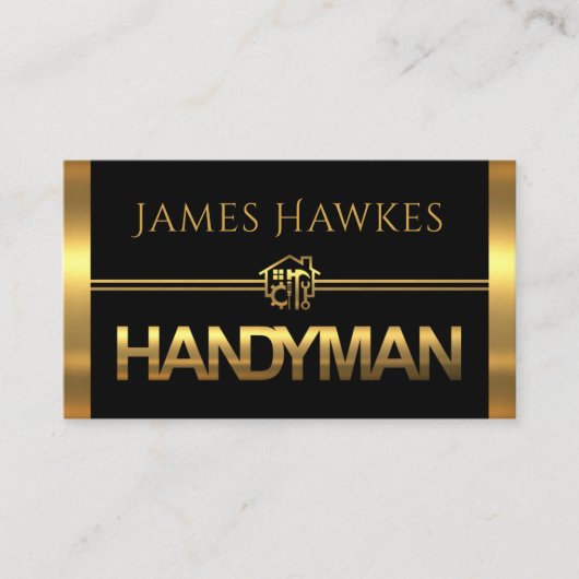 Gold Handyman Tools Panels Visitekaartje (Voorkant)