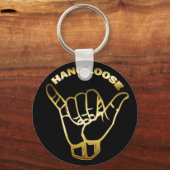 GOLD HANG LOOSE TEKEN SLEUTELHANGER (Voorkant)