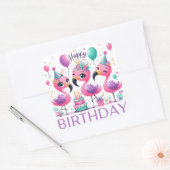 Gold Happy Birthday Classic Round Sticker (Envelop)