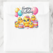Gold Happy Birthday Classic Round Sticker (Tas)