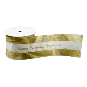 Gold "Happy Birthday" of elke andere gelegenheid,  Lint