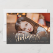 Gold Happy Feestdagenkaart (Voorkant)