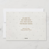 Gold Happy Holidays Cinq photos Carte de vacances (Dos)