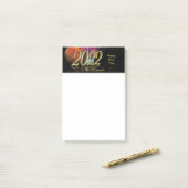 Gold Happy New Year 2022 Fireworks Post-it® Notes (Op bureau)