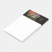 Gold Happy New Year 2022 Fireworks Post-it® Notes (Schuin)