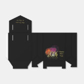 Gold Happy New Year 2026 Fireworks Gift Bedankdoosjes (Uitgevouwen)