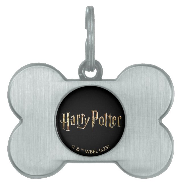Gold Harry Potter Logo Huisdieren Naamplaatje (voorkant)
