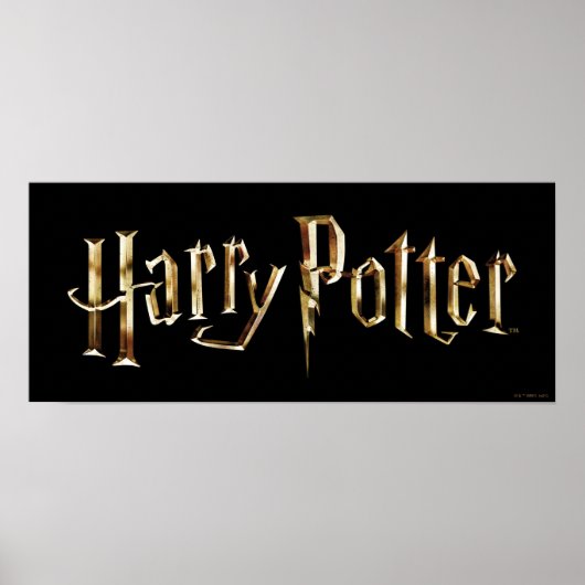 Gold Harry Potter Logo Poster (Voorkant)