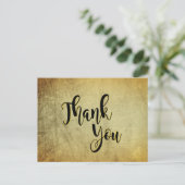 Gold Hartelijk dank voor uw  huwelijk Briefkaart (Staand voorkant)