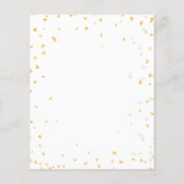 Gold harten, uitnodiging voor een witte bruiloft flyer (Achterkant)