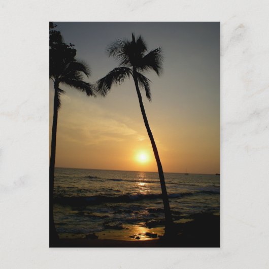 Gold Hawaiian Sunset Briefkaart (Voorkant)