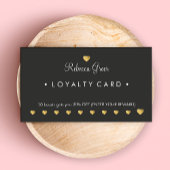 Gold Heart 10 Punch Salon Carte de fidélité client