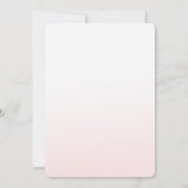 Gold Heart Blush Pink Ombre Baby shower Kaart (Achterkant)