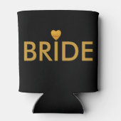 Gold Heart Bride Blikjeskoeler (Achterkant)