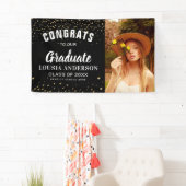 Gold Heart Confetti Afstuderen Photo Banner (Insitu)