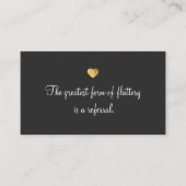 Gold Heart Customer Loyalty Reference Kaart (Voorkant)